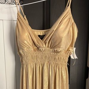 Gold strap dress